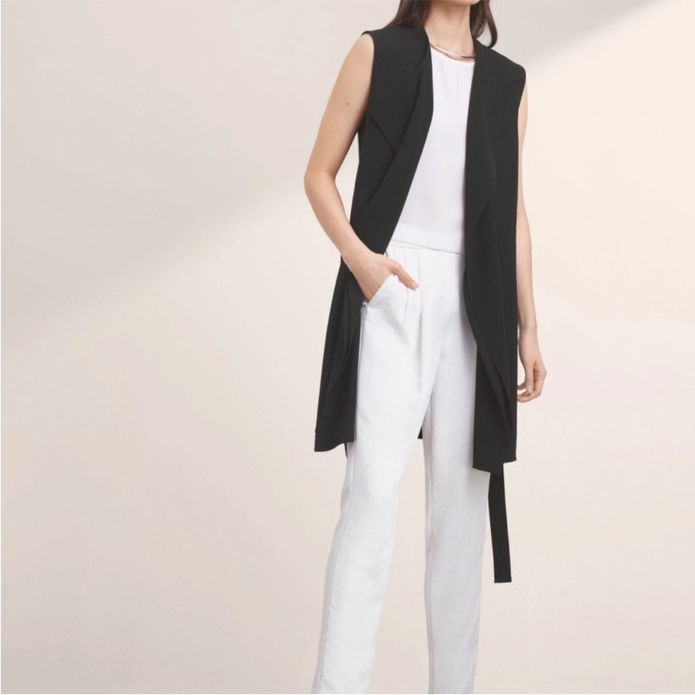 Aritzia Babaton Marcelo Long Vest | Black | XXS